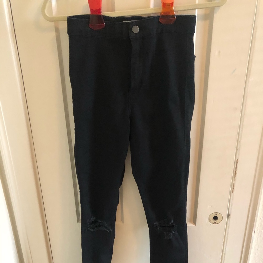 Top Shop Joni Black High Waisted Jeans